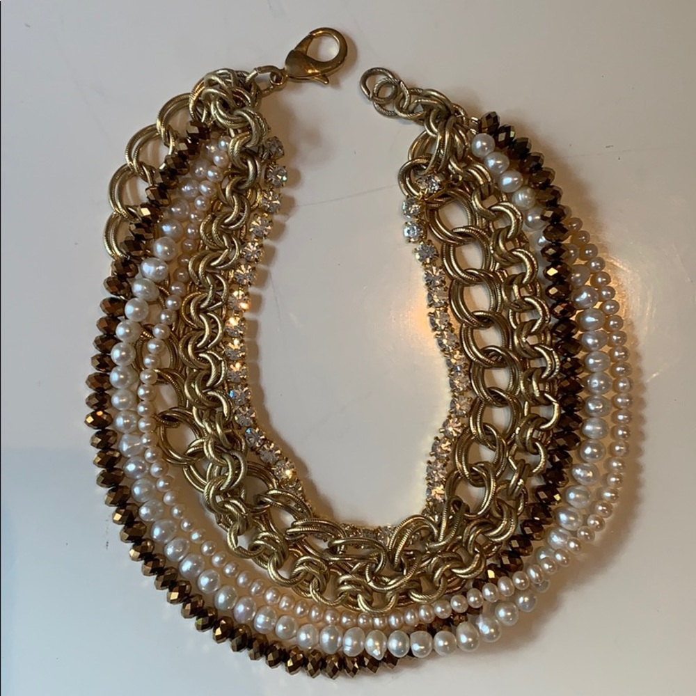 Gold statement necklace